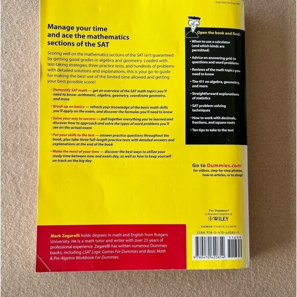Sat Math for Dummies - Study Book - Picture 2 of 4